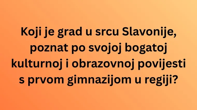 Gotovo je nemoguće točno odgovoriti na pitanja o manje poznatim činjenicama o hrvatskim gradovima