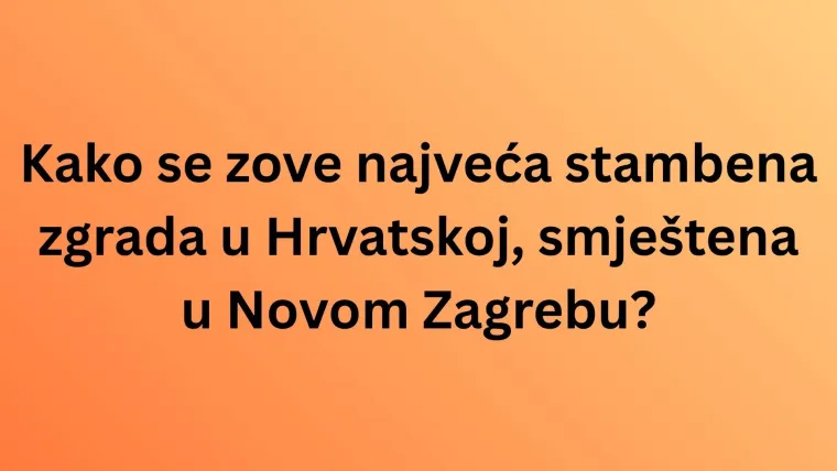 Stanovnici Zagreba moraju točno odgovoriti na sva pitanja o njemu, a mogu li i ostali?