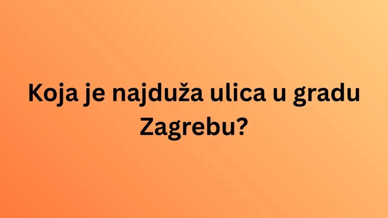 Stanovnici Zagreba moraju točno odgovoriti na sva pitanja o njemu, a mogu li i ostali?
