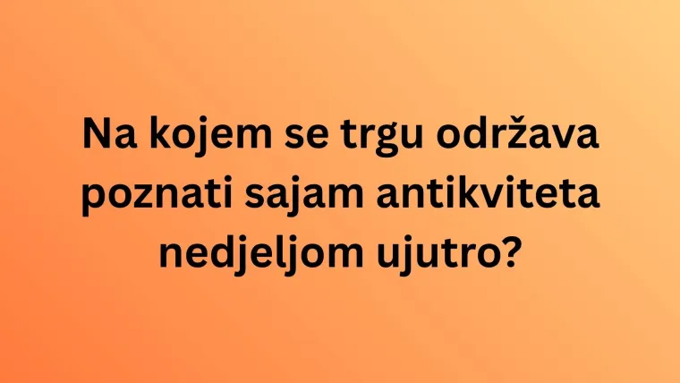 Stanovnici Zagreba moraju točno odgovoriti na sva pitanja o njemu, a mogu li i ostali?