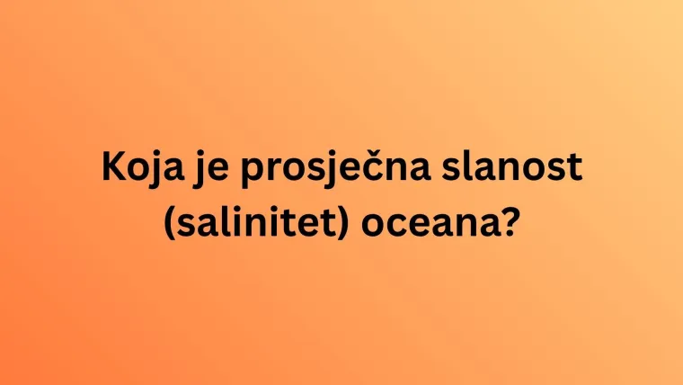 Koliki postotak Zemljine povr&scaron;ine čine oceani? Ako zna&scaron; odgovor, oku&scaron;aj se i na ostalim pitanjima