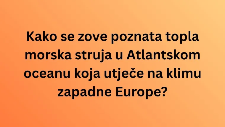 Koliki postotak Zemljine povr&scaron;ine čine oceani? Ako zna&scaron; odgovor, oku&scaron;aj se i na ostalim pitanjima