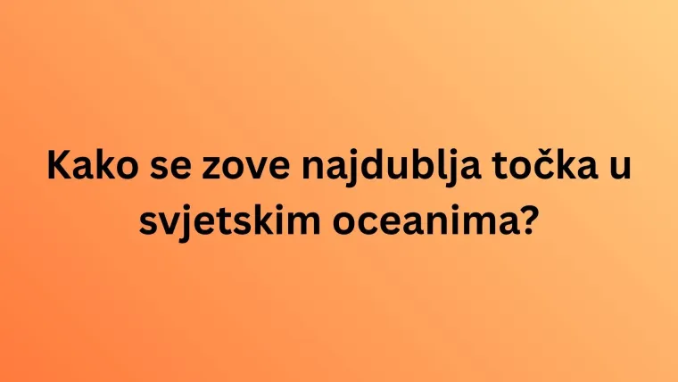 Koliki postotak Zemljine povr&scaron;ine čine oceani? Ako zna&scaron; odgovor, oku&scaron;aj se i na ostalim pitanjima