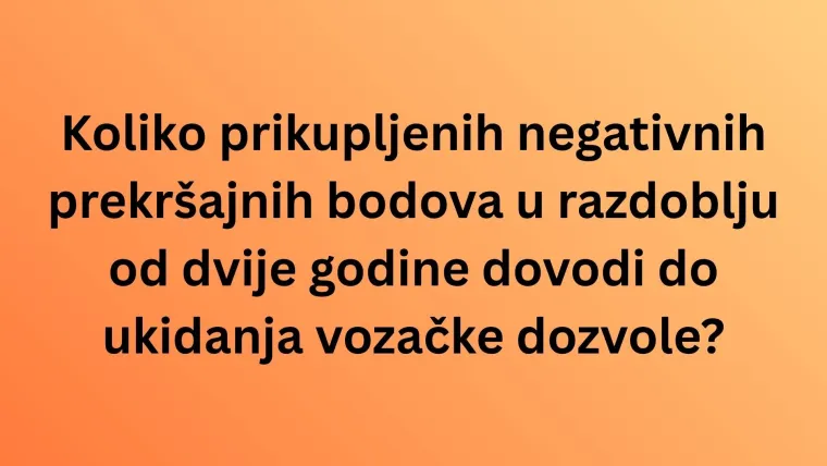 Ako ti je vozačka dozvola već godinama u rukama, poku&scaron;aj se prisjetiti svih prometnih propisa