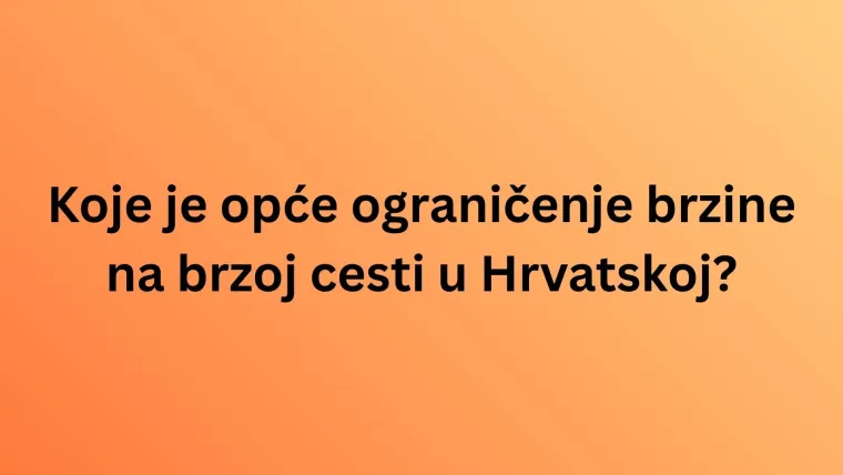 Ako ti je vozačka dozvola već godinama u rukama, poku&scaron;aj se prisjetiti svih prometnih propisa