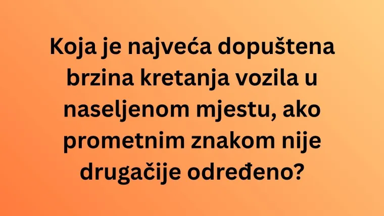 Ako ti je vozačka dozvola već godinama u rukama, poku&scaron;aj se prisjetiti svih prometnih propisa