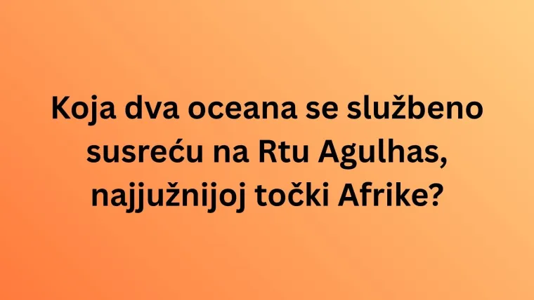 Koliki postotak Zemljine povr&scaron;ine čine oceani? Ako zna&scaron; odgovor, oku&scaron;aj se i na ostalim pitanjima