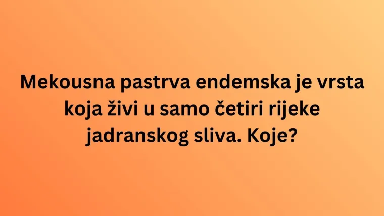 Koliko činjenica o slatkovodnim ribama Hrvatske zna&scaron;? Dokaži da ti nisu nepoznanica na kvizu