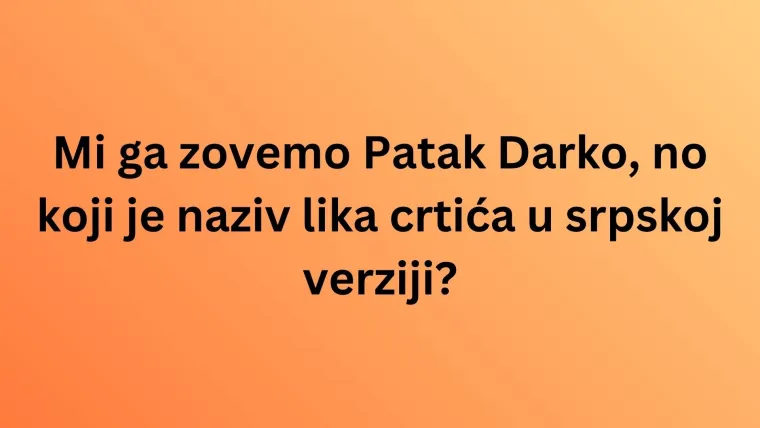 Rijetki će znati kako se ovi likovi iz crtića zovu na srpskom jeziku: Poku&scaron;aj se dokazati na kvizu