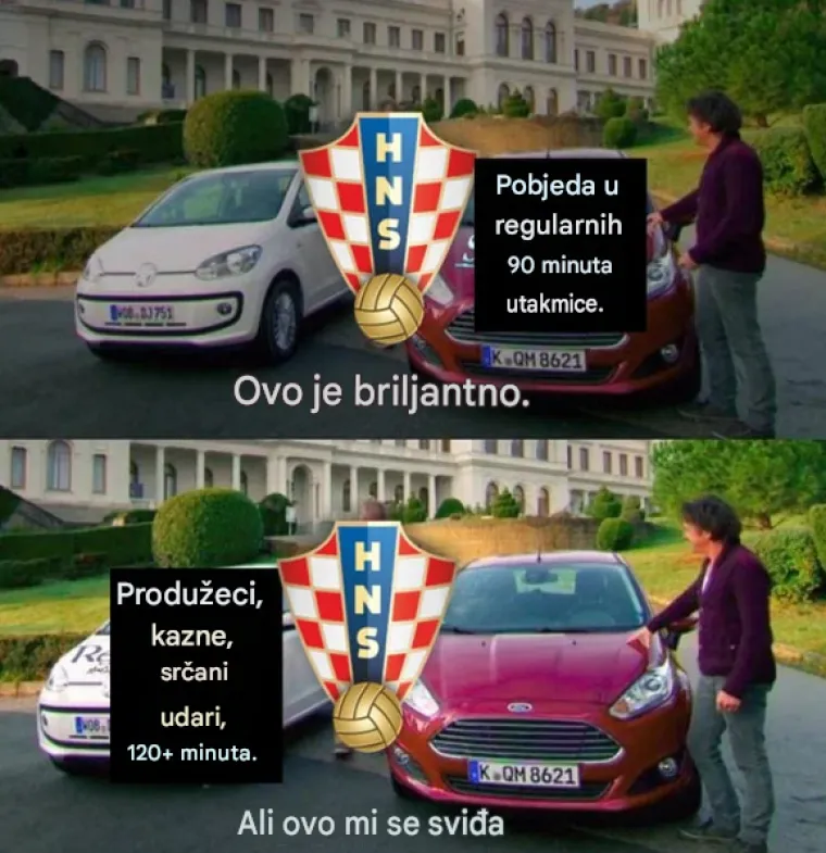 Hrvatska večeras igra protiv Engleske: Internet već gori urnebesnim memovima o navijačkom ludilu