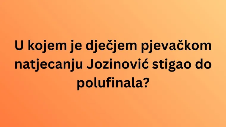 Ako se smatra&scaron; velikim fanom Jakova Jozinovića, vrijeme je da provjeri&scaron; svoje znanje na kvizu