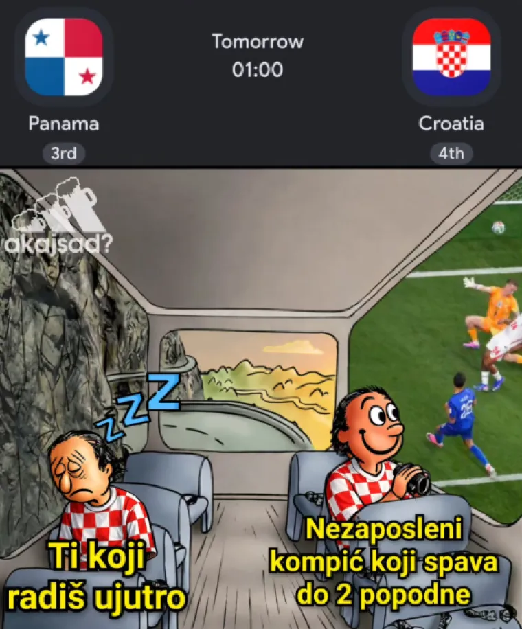 Hrvatska je pobijedila Panamu, a mreže su preplavili urnebesni memovi: Dobro će vas nasmijati