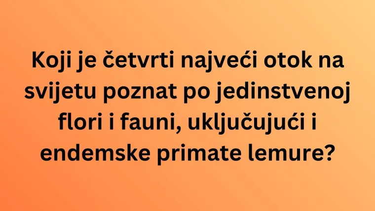 Dokaži da si ljubitelj geografije i poku&scaron;aj rasturiti na pitanjima o otočnim državama na kvizu