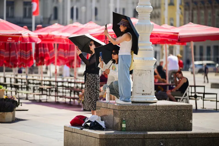 Dva se grada upravo 'kuhaju' na preko 37 stupnjeva! Ovo su prizori iz centra Zagreba