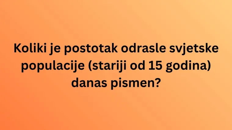 Koliko točnih odgovora može&scaron; imati na kvizu o stanovni&scaron;tvu svijeta? Pazi jer su pitanja te&scaron;ka