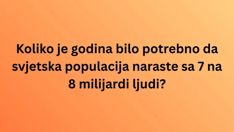 Koliko točnih odgovora može&scaron; imati na kvizu o stanovni&scaron;tvu svijeta? Pazi jer su pitanja te&scaron;ka