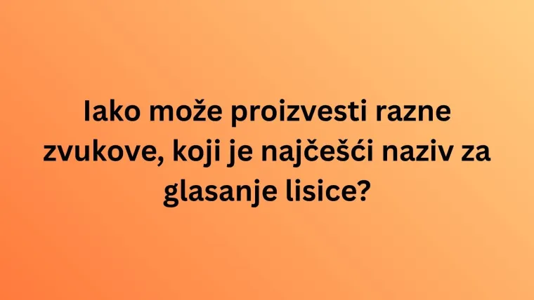 Kako se naziva glasanje ovih životinja? Iako izgleda lako, rijetki imaju sve točno na kvizu