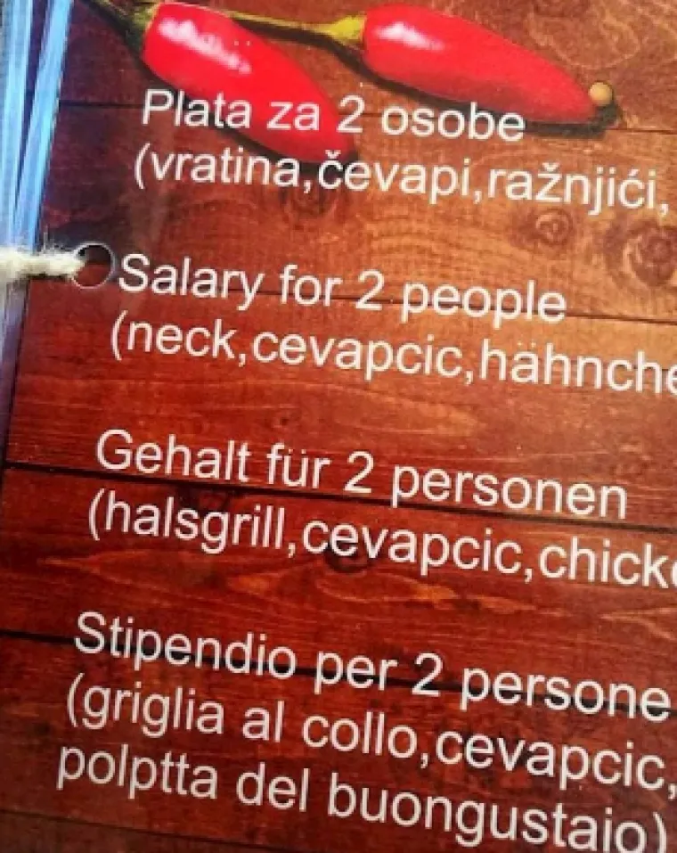 Izgubljeni u prijevodu: To &scaron;to na&scaron;i ugostitelji mogu napisati na cjenike nadma&scaron;uje sve komedije