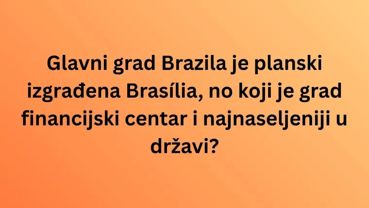 Zna&scaron; li najveće gradove ovih država? Ne žuri s odgovorima, dobro promisli, jer lako se poskliznuti