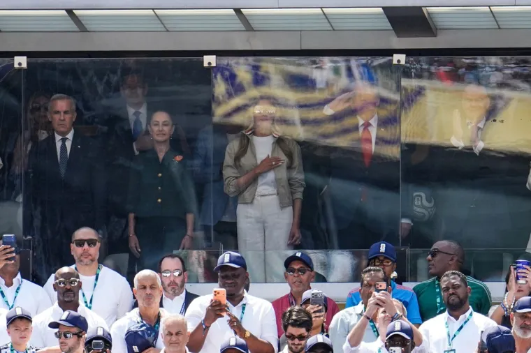 Trump je isto na finalu SP-a - jedva da se vidi. Melania je s njim, a evo tko im pravi dru&scaron;tvo