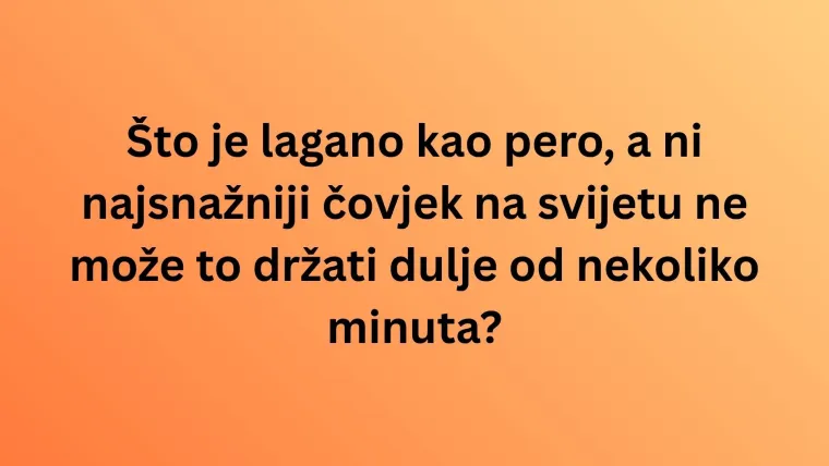 Upregni moždane vijuge i dokaži da zagonetke može&scaron; rije&scaron;iti kao od &scaron;ale: Pazi jer je kviz težak