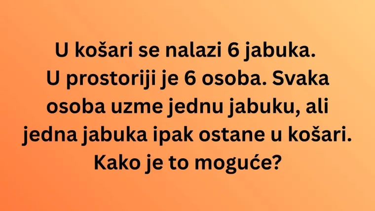 Upregni moždane vijuge i dokaži da zagonetke može&scaron; rije&scaron;iti kao od &scaron;ale: Pazi jer je kviz težak
