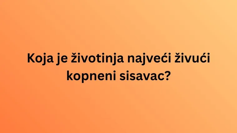 Koliko zna&scaron; o najpoznatijim životinjama svijeta? Poku&scaron;aj rasturiti na laganom kvizu