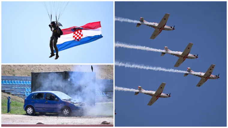 Spektakularni prizori na nebu iznad Knina: Vojska i policija demonstrirali svoju moć