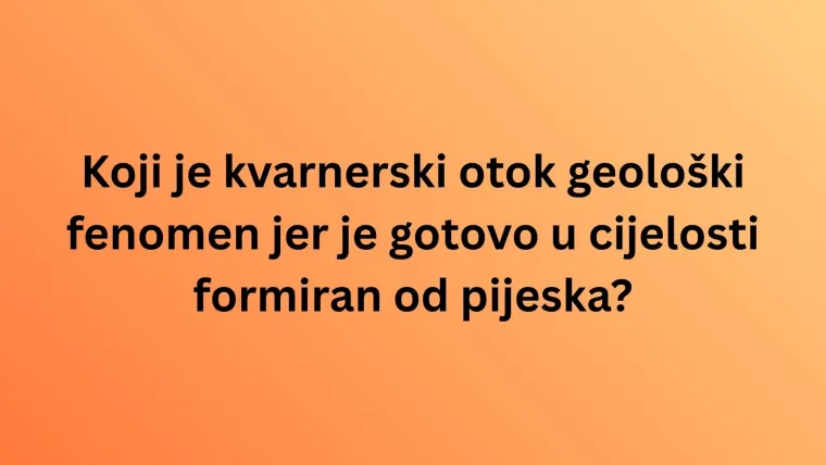 Zna&scaron; li barem ne&scaron;to o Jadranskom moru? Valjda se na ovom kvizu neće&scaron; utopiti u neznanju