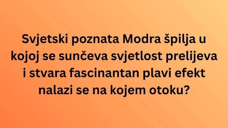 Zna&scaron; li barem ne&scaron;to o Jadranskom moru? Valjda se na ovom kvizu neće&scaron; utopiti u neznanju