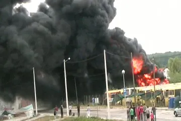 Veliki požar kod benzinske postaje