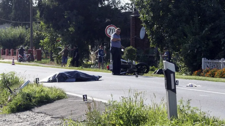 Kobni sudar bicikla i motocikla