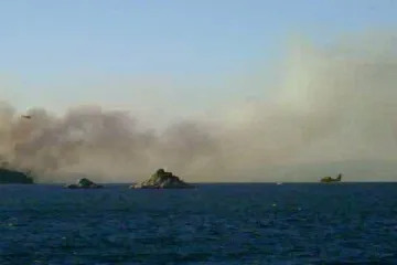 Kanaderi gasili veliki požar na Čiovu