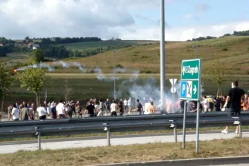 Navijački obračun na Brinju