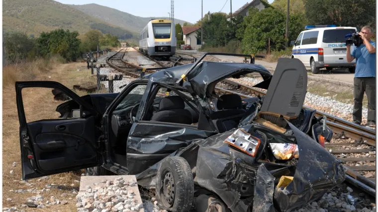 Nagibni vlak naletio na automobil