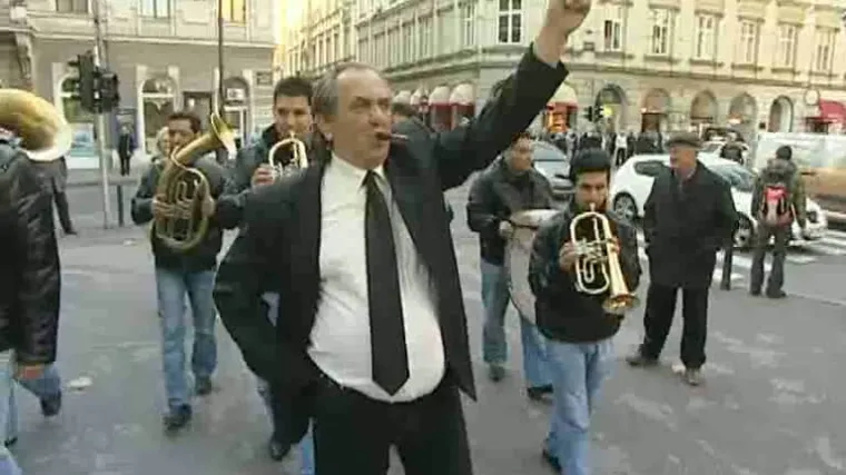 Bracin dernek s trubačima na Zrinjevcu