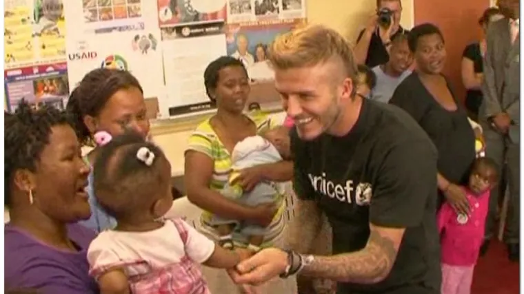 Beckham s HIV pozitivnim majkama