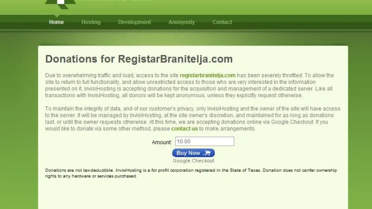 Registar opet dostupan