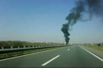 Izgorio auto na AC Zagreb-Lipovac
