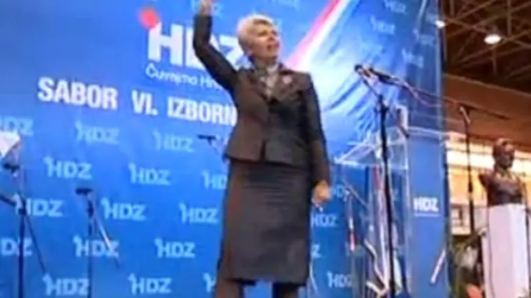 Kosor zaplesala na predizbornom skupu