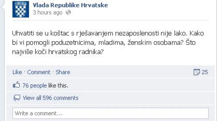 Građani 'oprali' Milanovićevu Vladu na Facebooku