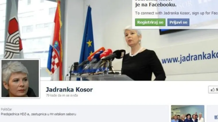 Jadranka Kosor konačno otkrila Facebook!
