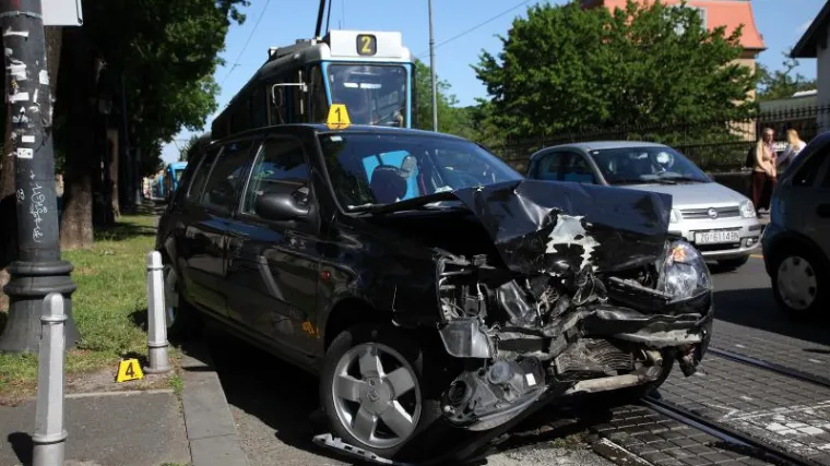 Sudar automobila u centru Zagreba