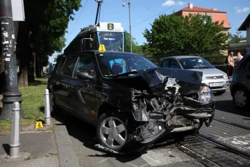 Sudar automobila u centru Zagreba