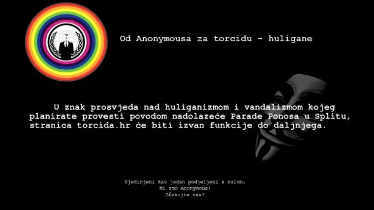 Anonymousi hakirali Torcidinu stranicu!