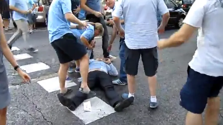 Procurila snimka na kojoj madridska policija mlati Engleze!