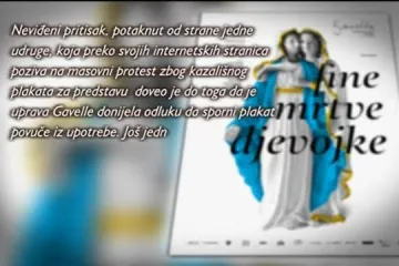 Uklonjen plakat koji je podijelio Hrvatsku