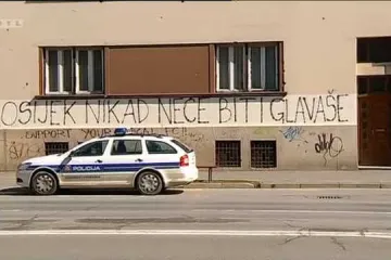 Osijek ispisan grafitima 'Glavaš je zločinac'!