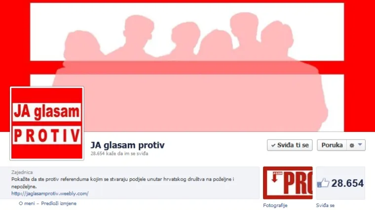 Agresivna kampanja: Virtualni rat grupa i slika na Facebooku