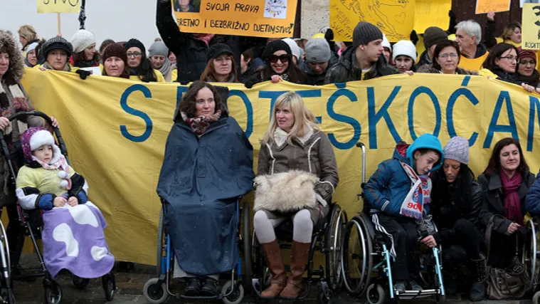 Prosvjed roditelja i djece s invaliditetom